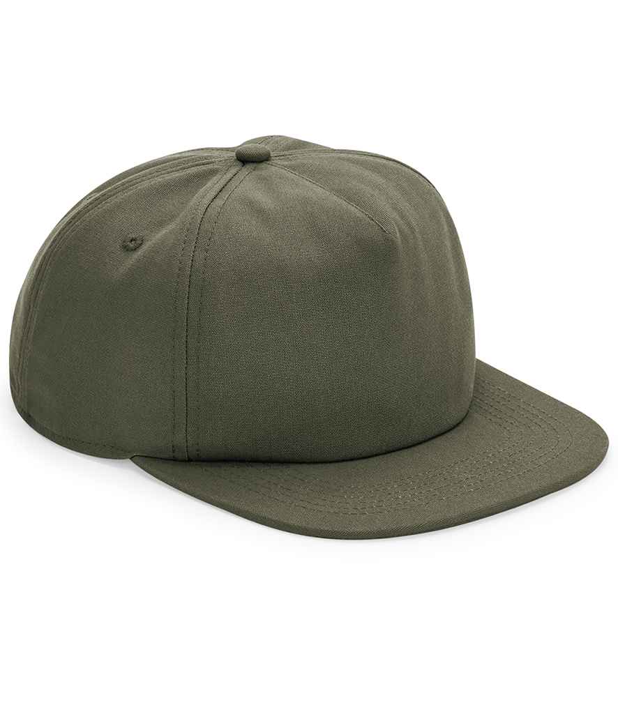 Beechfield Organic Cotton Unstructured 5 Panel Cap - Olive Green (BB64N)