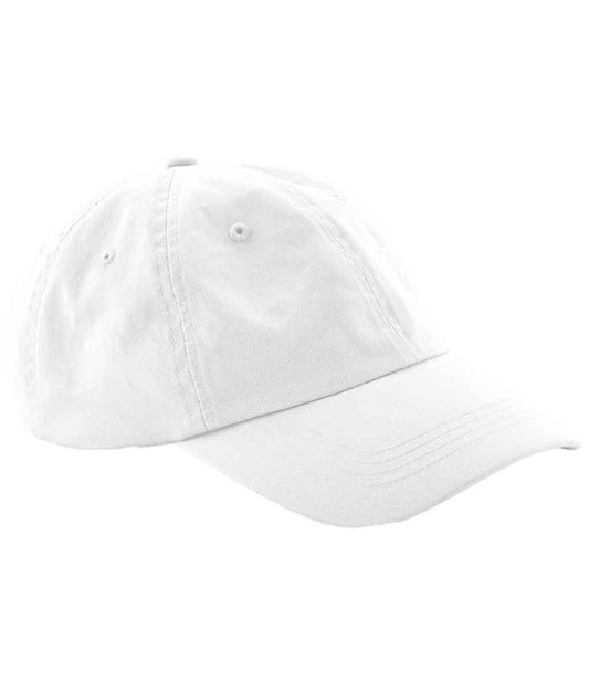 Beechfield Low Profile 6 Panel Dad Cap - White (BB653)