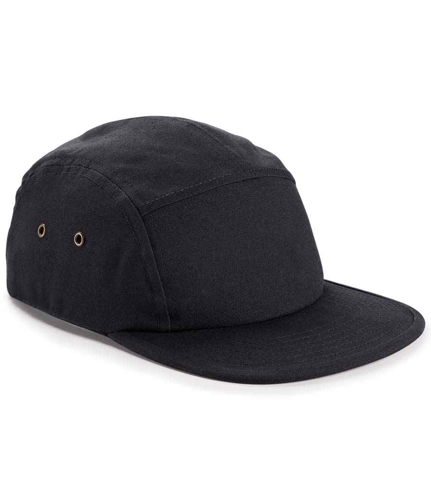 Beechfield Canvas 5 Panel Cap - Black (BB654)