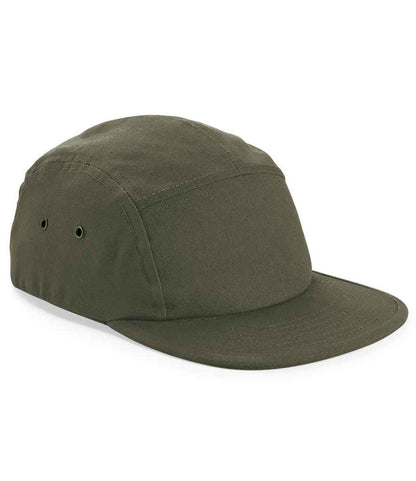 Beechfield Canvas 5 Panel Cap - Olive Green (BB654)