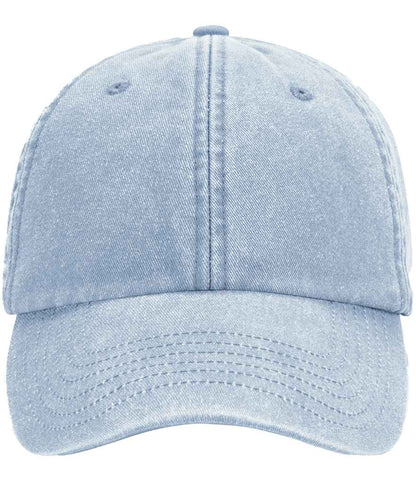 Beechfield Junior Low Profile Vintage Cap - Vintage Light Blue (BB655B)