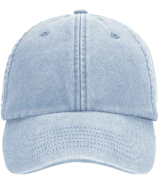 Beechfield Junior Low Profile Vintage Cap - Vintage Light Blue (BB655B)