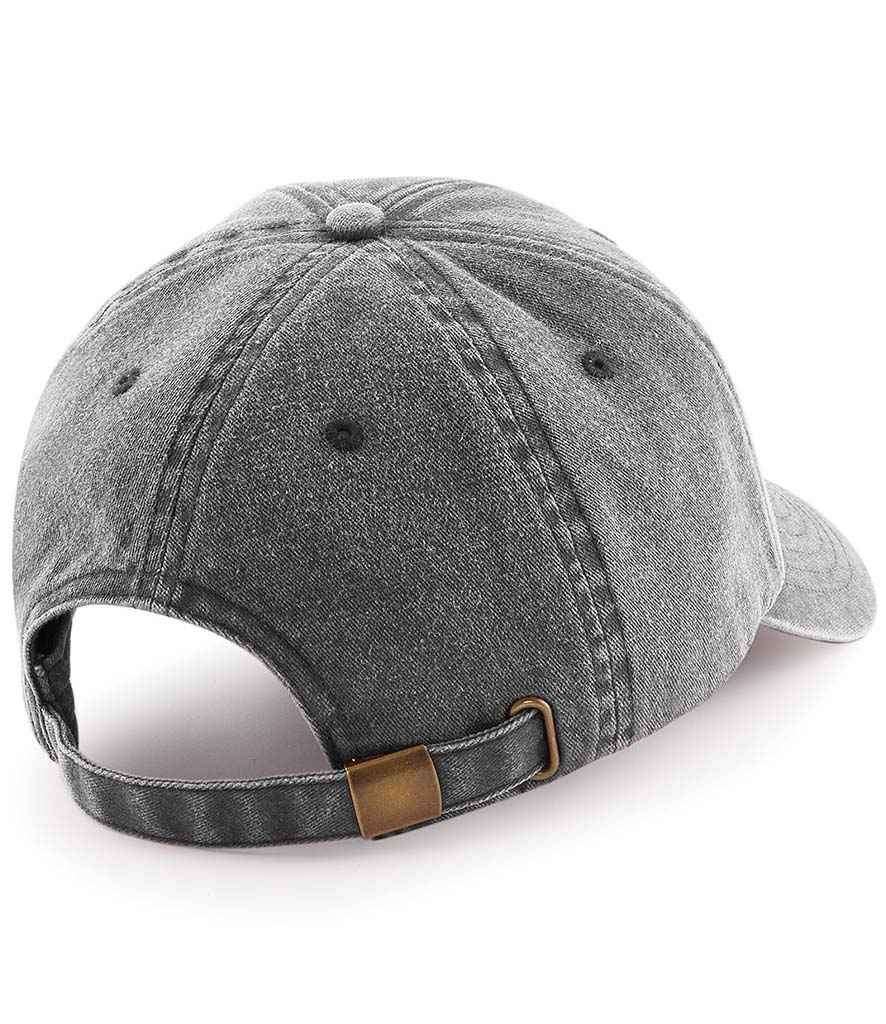 Beechfield Low Profile Vintage Cap - Vintage Black (BB655)