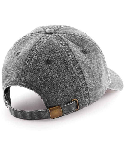 Beechfield Low Profile Vintage Cap - Vintage Black (BB655)