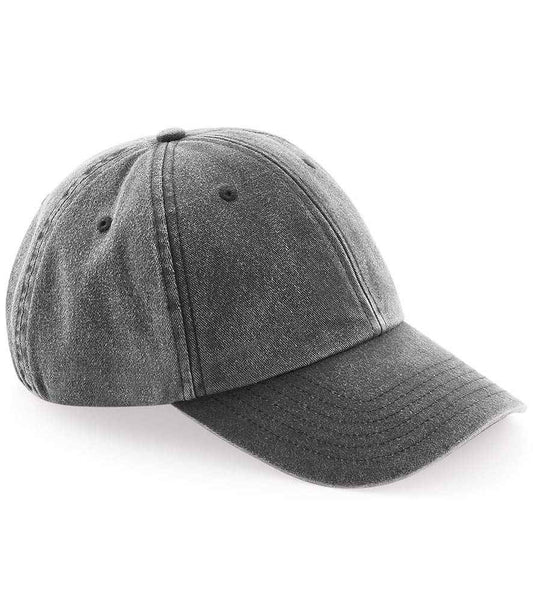 Beechfield Low Profile Vintage Cap - Vintage Black (BB655)