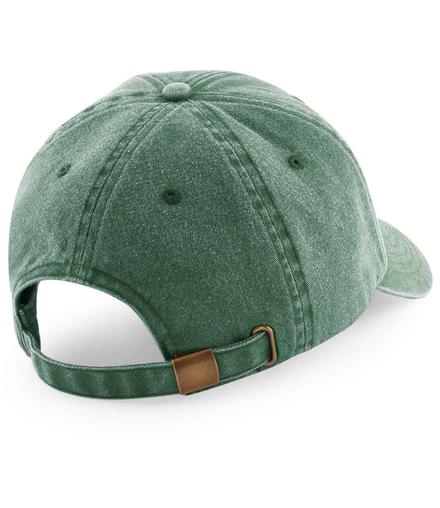 Beechfield Low Profile Vintage Cap - Vintage Bottle Green (BB655)