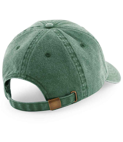 Beechfield Low Profile Vintage Cap - Vintage Bottle Green (BB655)