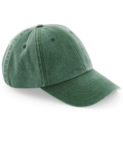 Beechfield Low Profile Vintage Cap - Vintage Bottle Green (BB655)