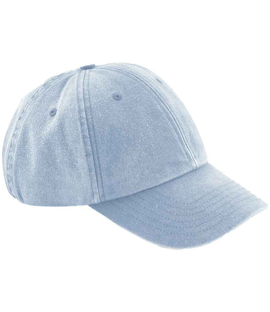 Beechfield Low Profile Vintage Cap - Vintage Light Blue (BB655)