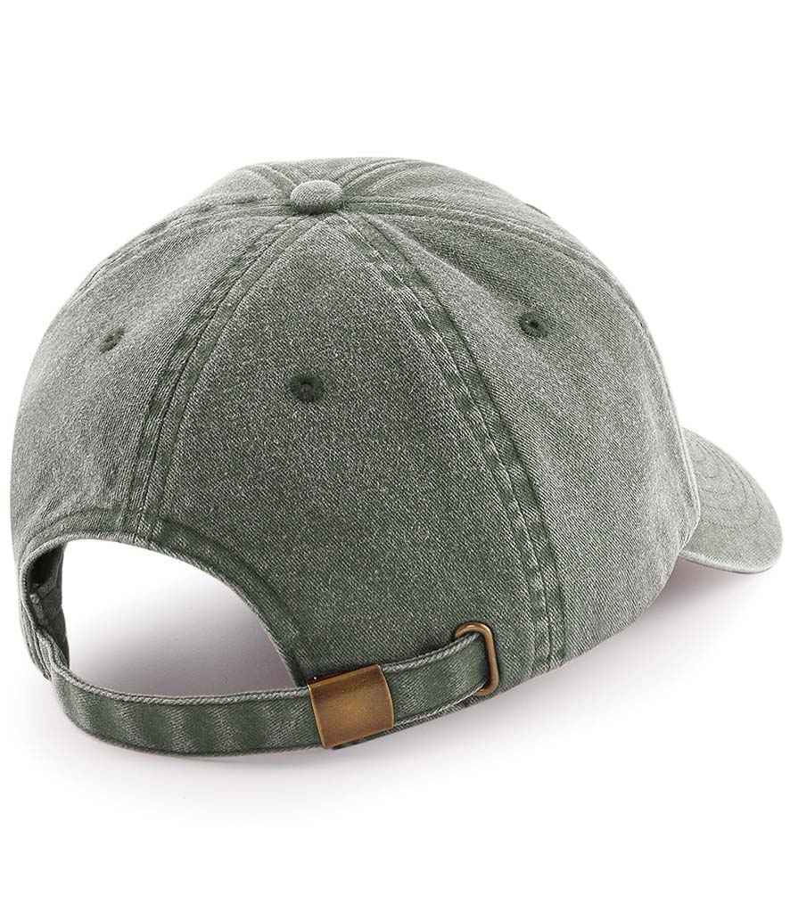 Beechfield Low Profile Vintage Cap - Vintage Olive (BB655)