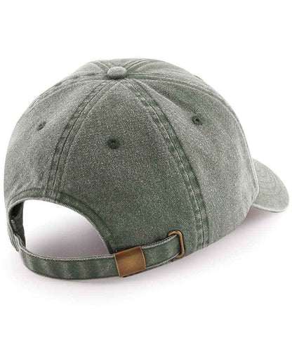 Beechfield Low Profile Vintage Cap - Vintage Olive (BB655)