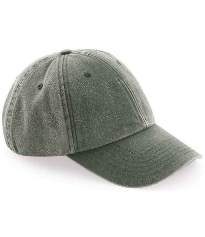 Beechfield Low Profile Vintage Cap - Vintage Olive (BB655)