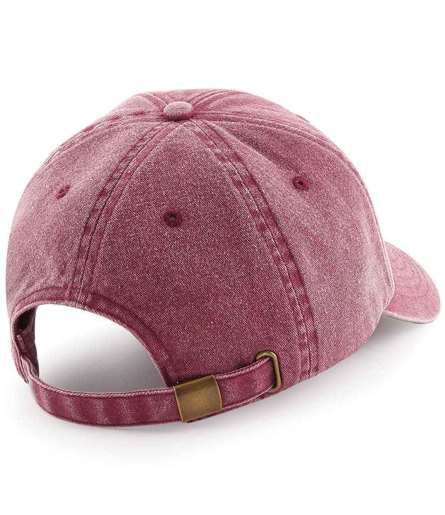 Beechfield Low Profile Vintage Cap - Vintage Red (BB655)
