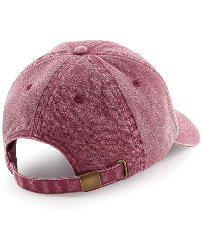 Beechfield Low Profile Vintage Cap - Vintage Red (BB655)