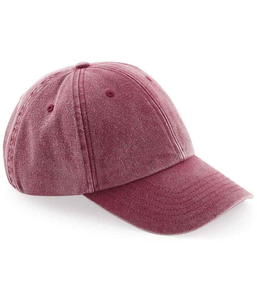 Beechfield Low Profile Vintage Cap - Vintage Red (BB655)