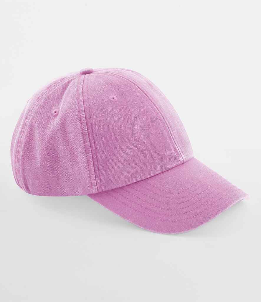 Beechfield Low Profile Vintage Cap - Vintage True Pink (BB655)