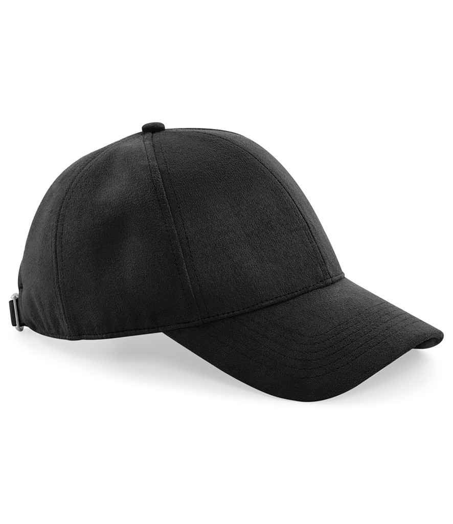 Beechfield Faux Suede 6 Panel Cap - Black (BB656)