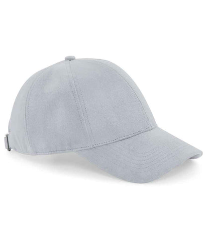 Beechfield Faux Suede 6 Panel Cap - Light Grey (BB656)