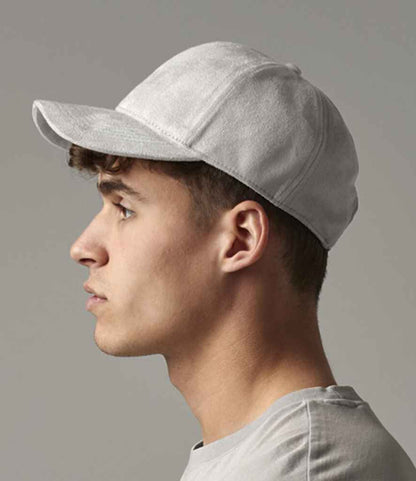 Beechfield Faux Suede 6 Panel Cap - Light Grey (BB656)