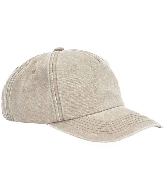 Beechfield Relaxed 5 Panel Vintage Cap - Vintage Stone (BB657)