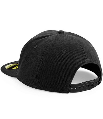 Beechfield Original Flat Peak Snapback Cap - Black/Black (BB660)