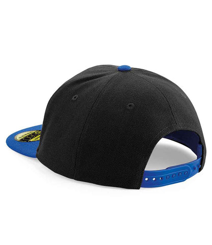 Beechfield Original Flat Peak Snapback Cap - Black/Bright Royal (BB660)
