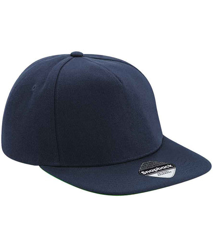 Beechfield Original Flat Peak Snapback Cap - French Navy/French Navy (BB660)
