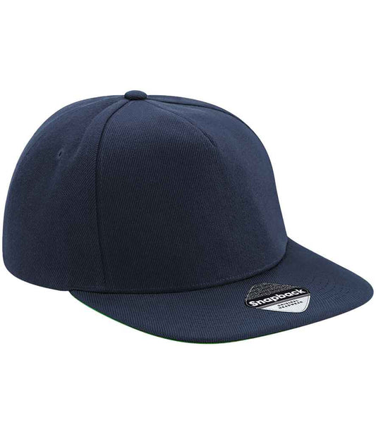 Beechfield Original Flat Peak Snapback Cap - French Navy/French Navy (BB660)