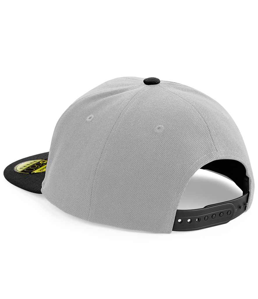 Beechfield Original Flat Peak Snapback Cap - Grey/Black (BB660)