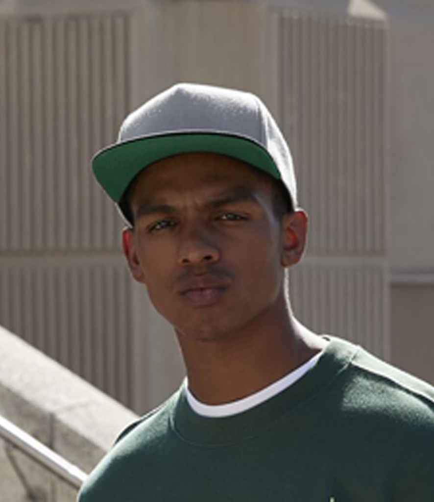 Beechfield Original Flat Peak Snapback Cap - Grey/Black (BB660)