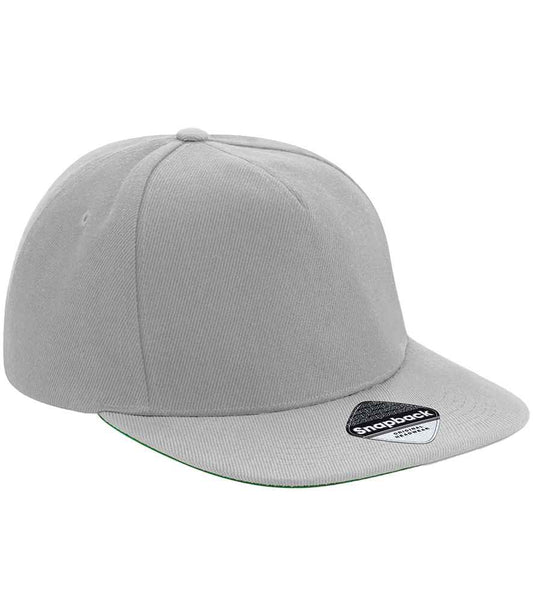 Beechfield Original Flat Peak Snapback Cap - Grey/Grey (BB660)
