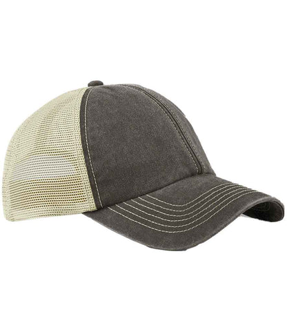 Beechfield 6 Panel Vintage Trucker Cap - Vintage Brown/Stone (BB672)