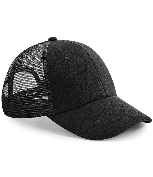 Beechfield Jersey Athleisure Trucker Cap - Black (BB678)