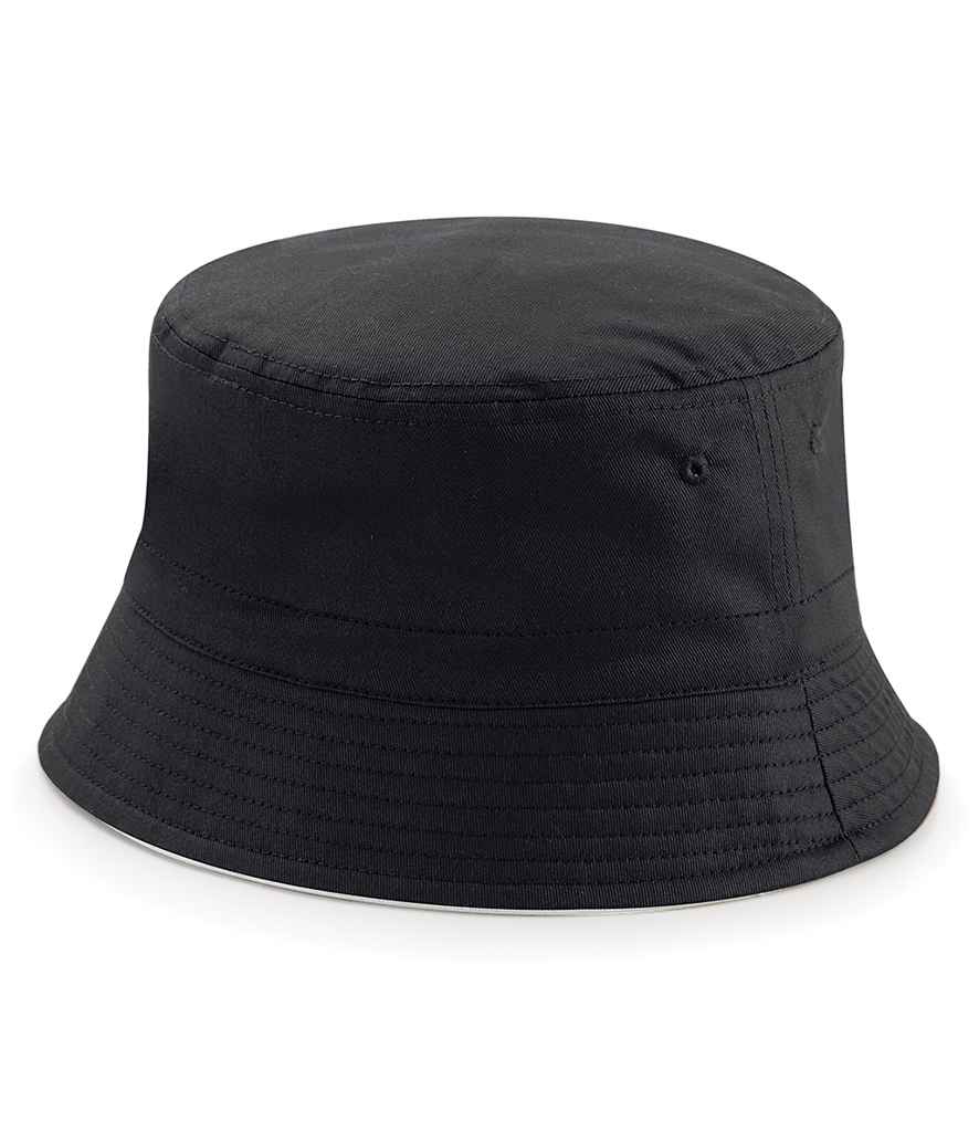 Beechfield Reversible Bucket Hat - Black/Light Grey (BB686)