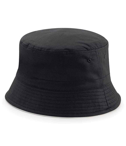 Beechfield Reversible Bucket Hat - Black/Light Grey (BB686)