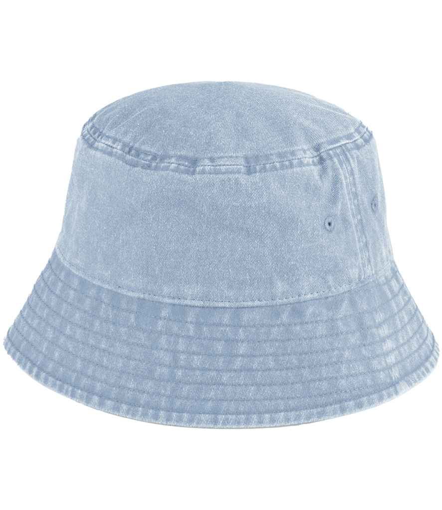 Beechfield Junior Vintage Bucket Hat - Vintage Light Blue (BB688B)
