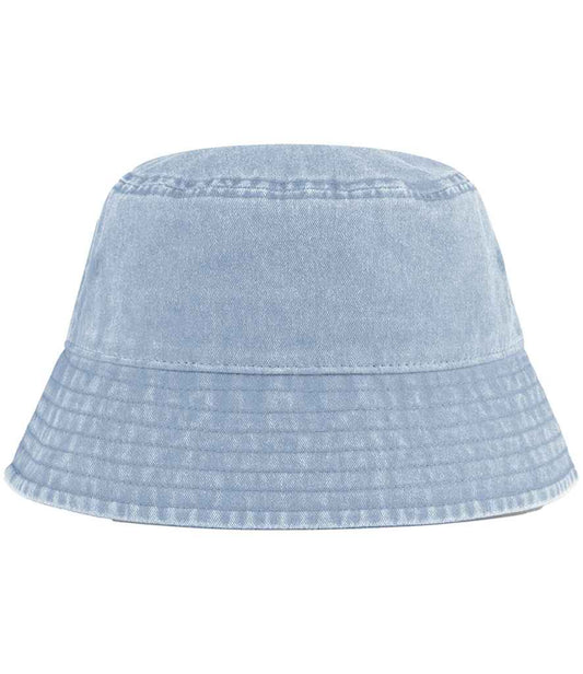 Beechfield Junior Vintage Bucket Hat - Vintage Light Blue (BB688B)