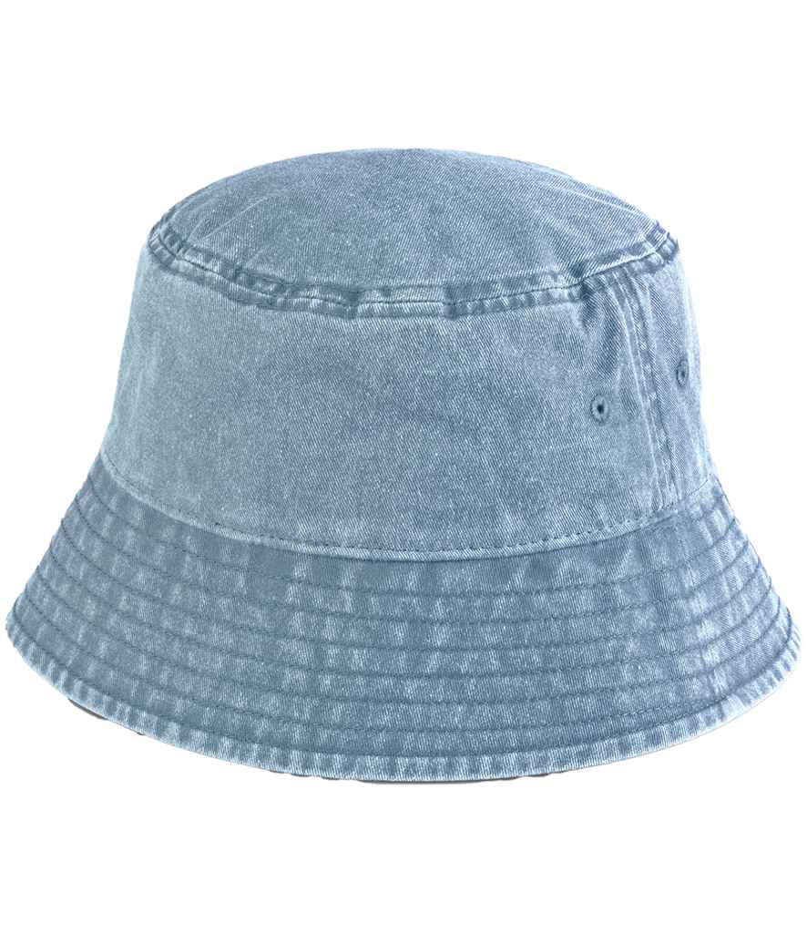 Beechfield Vintage Bucket Hat - Vintage Light Denim (BB688)