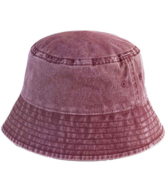 Beechfield Vintage Bucket Hat - Vintage Red (BB688)