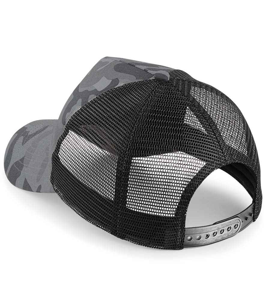Beechfield Camo Snapback Trucker Cap - Arctic Camo (BB694)