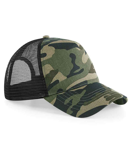 Beechfield Camo Snapback Trucker Cap - Jungle Camo (BB694)