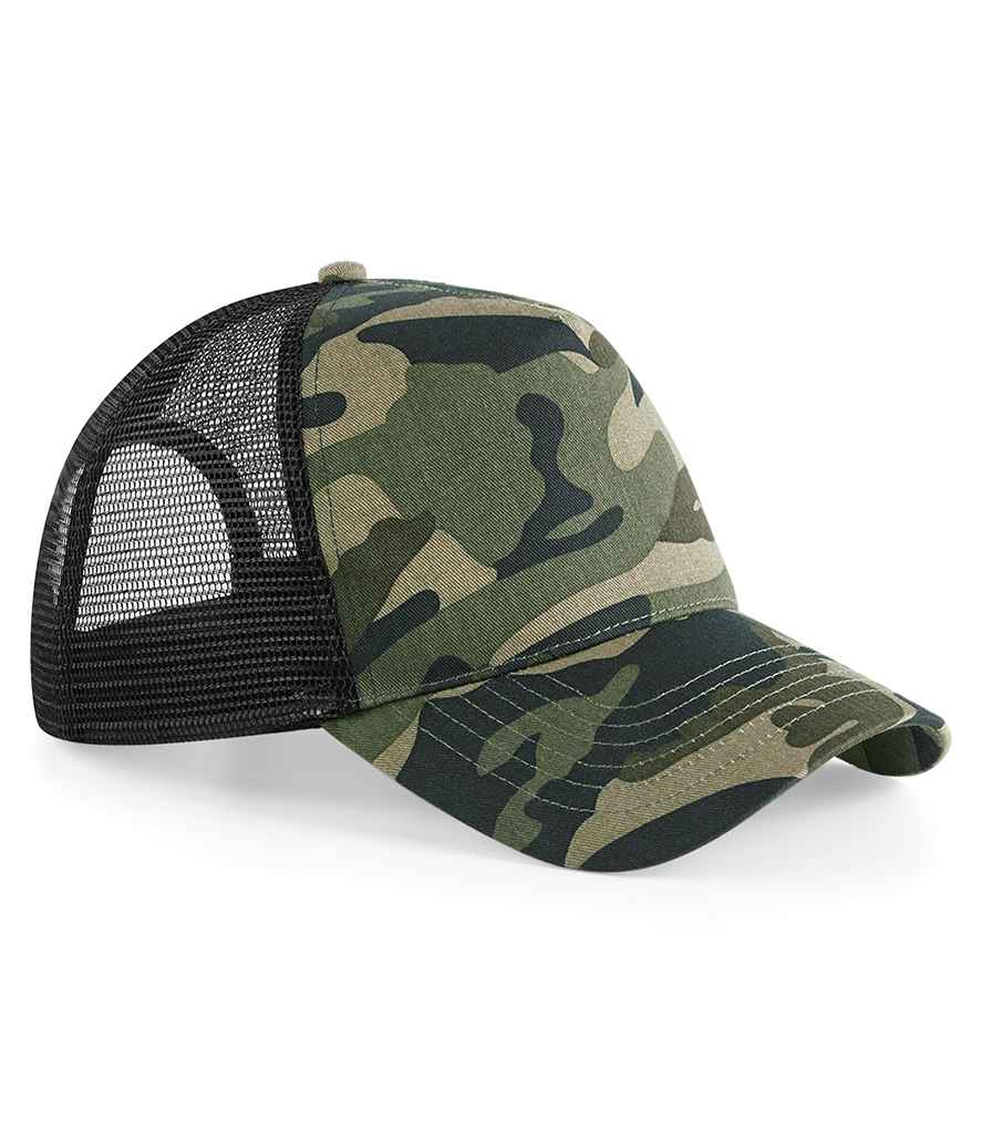 Beechfield Camo Snapback Trucker Cap - Jungle Camo (BB694)