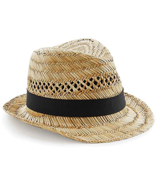 Beechfield Straw Summer Trilby - Natural (BB730)