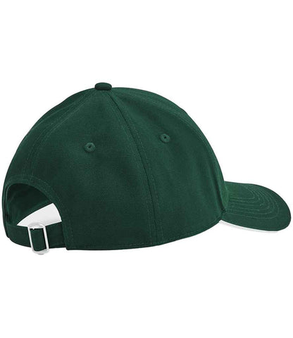 Beechfield EarthAware® Classic Organic Cotton 6 Panel Sandwich Peak Cap - Bottle Green/White (BB820C)