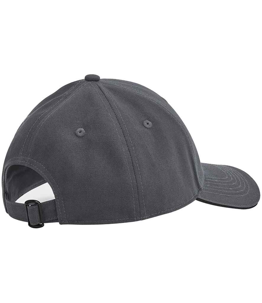 Beechfield EarthAware® Classic Organic Cotton 6 Panel Sandwich Peak Cap - Graphite Grey/Black (BB820C)