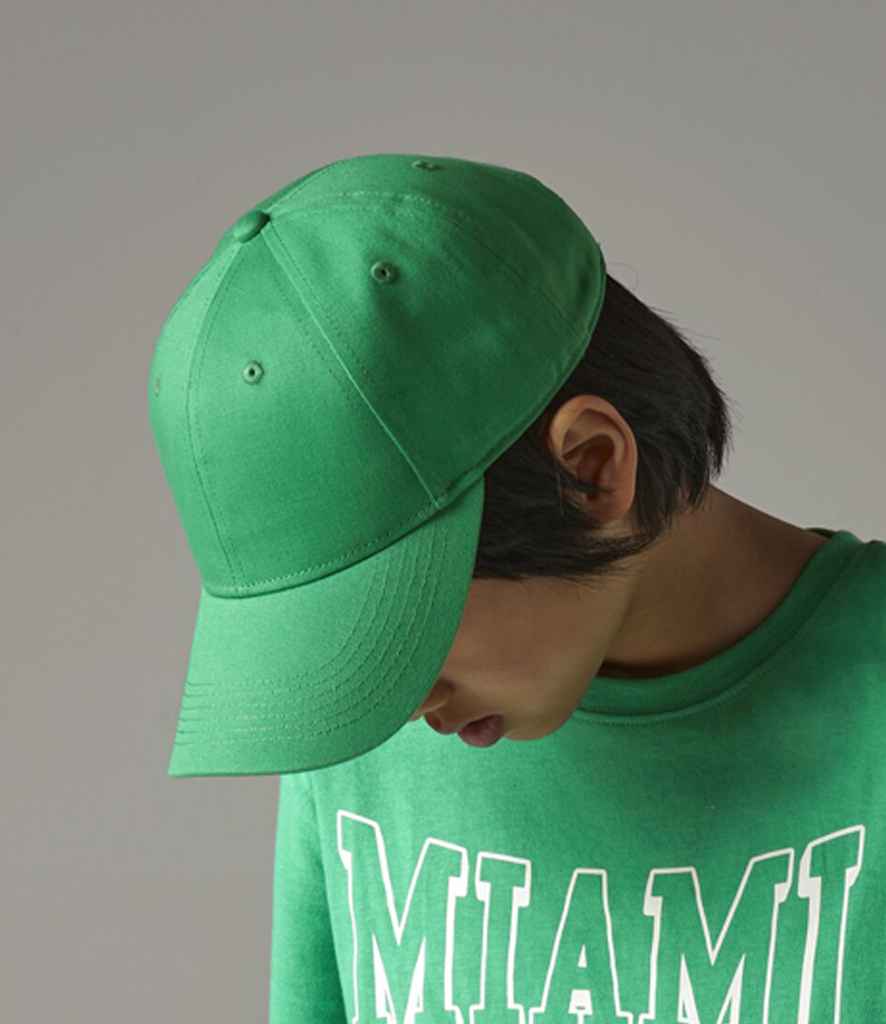 Beechfield EarthAware® Junior Classic Organic Cotton 6 Panel Cap - Kelly Green (BB821B)