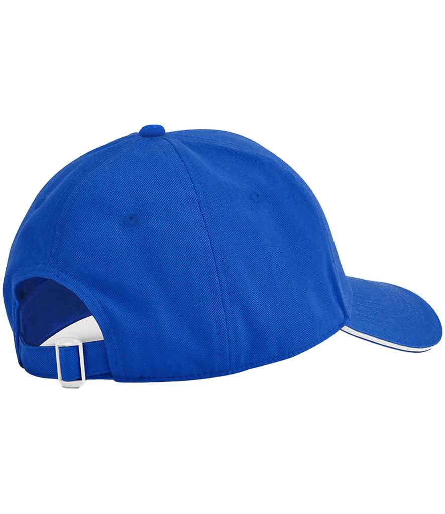 Beechfield EarthAware® Classic Organic Cotton 5 Panel Sandwich Peak Cap - Bright Royal/White (BB825C)
