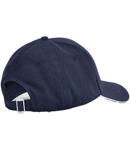 Beechfield EarthAware® Classic Organic Cotton 5 Panel Sandwich Peak Cap - French Navy/White (BB825C)