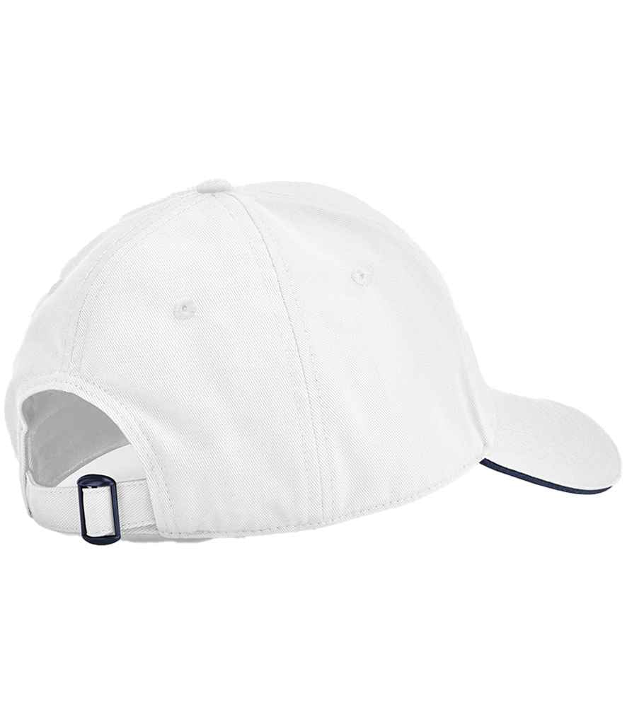 Beechfield EarthAware® Classic Organic Cotton 5 Panel Sandwich Peak Cap - White/French Navy (BB825C)