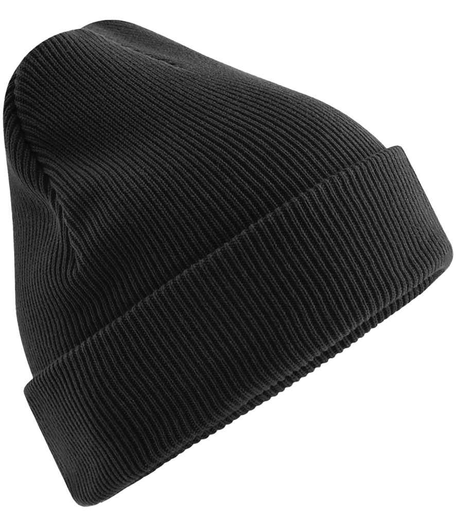 Beechfield Organic Cotton Original Heavyweight Cuffed Beanie - Black (BB830N)